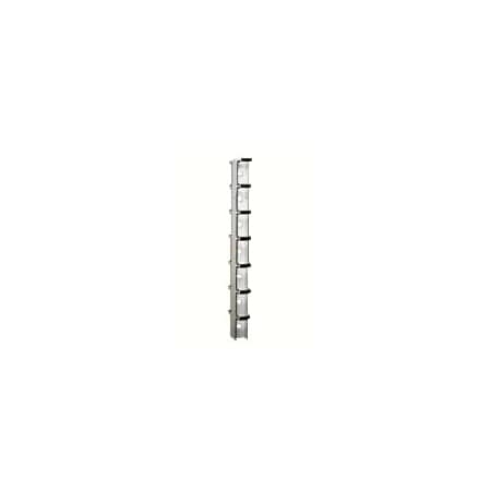 Chatsworth Products Cpi WIDE VERT CABLE MGR, DBL-SIDED, WITH LATCHES, 84"HX6"WX12.75"D, CLEAR 11729-503